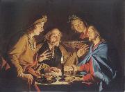 Matthias Stomer Christ in Emmaus china oil painting reproduction